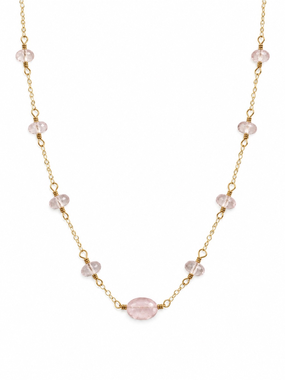 Morganite Gold Filled Necklace (AWN20)